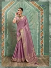 Aura By Sethnic Cotton Tissue Zari Woven Saree